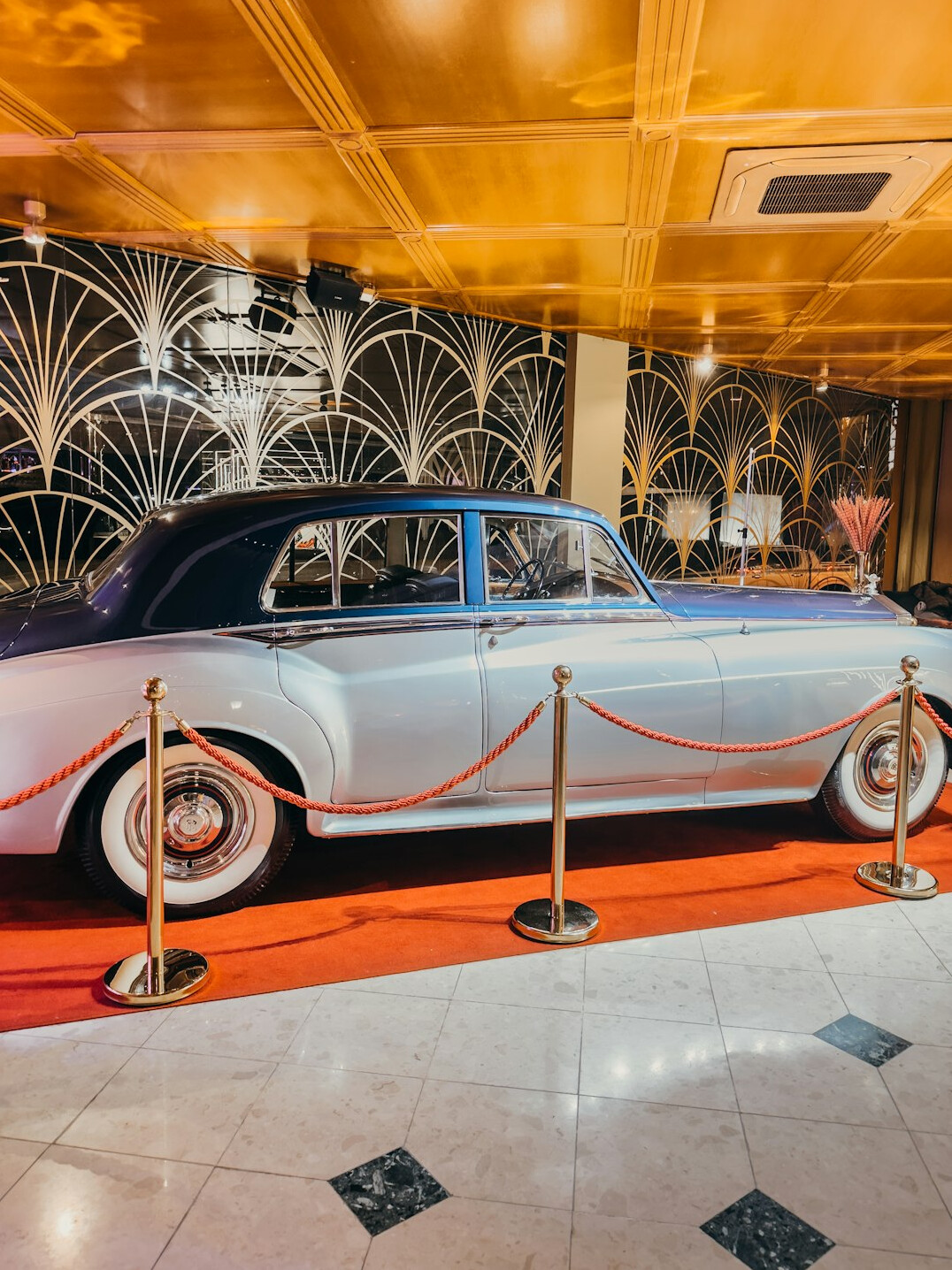 Exclusive velvet rope entrance at a luxury celebrity event